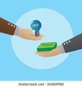 Exchanging money with idea