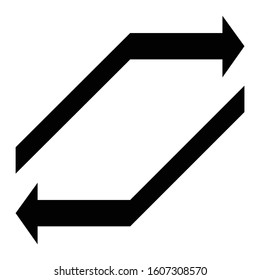 Exchanging vector icon on white background. Flat vector exchanging icon symbol sign from modern startup strategy and success collection for mobile concept and web apps design. 