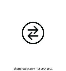 exchanging vector icon on white background