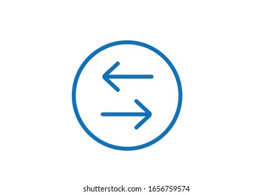 Exchanging vector icon on white background 