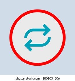 Exchanging vector icon.Two opposite horizontal arrows. vector illustration.