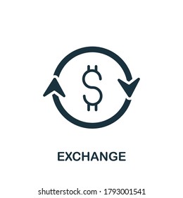 Exchnge icon. Simple element from casino collection. Creative Exchnge icon for web design, templates, infographics and more