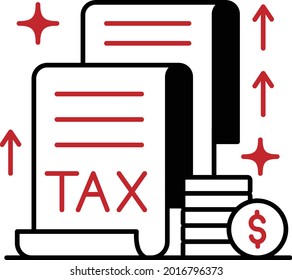 Excise Duty or Wealth Tax Vector Icon Design, Business and Management Symbol, Banking and finance Sign, ECommerce and Delivery Stock illustration, Taxes and Levies Concept