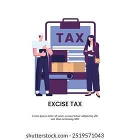 excise tax metaphore flat style illustration vector design