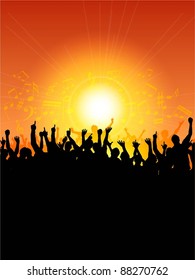 Excited audience background