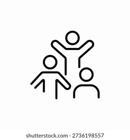 excited audience icon sign vector