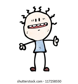 excited boy cartoon