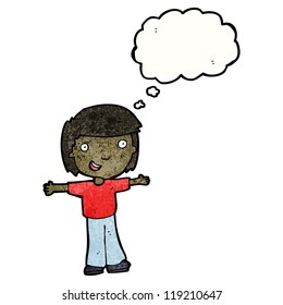 excited boy with thought bubble