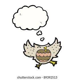 excited cartoon owl