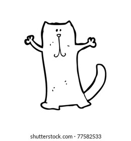 excited cat cartoon
