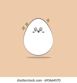 excited egg emoticon