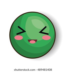 excited emoji green design