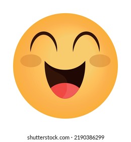 Excited Emoji Happy Isolated Icon Stock Vector (Royalty Free