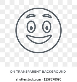 Excited emoji icon. Excited emoji design concept from Emoji collection. Simple element vector illustration on transparent background.