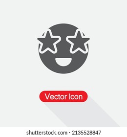 Excited Emoji Icon Vector Illustration Eps10