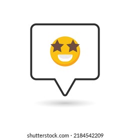 Excited Emoji On White Background - Vector Illustration