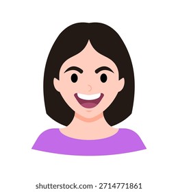 Ilustração do vetor de caracteres de face animada