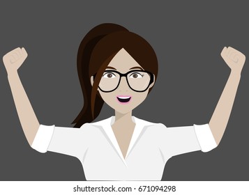 Excited girl