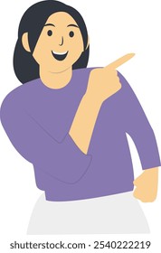 Excited Happy People Character. Vector Cartoon Illustration