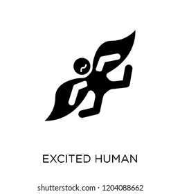 excited human icon. excited human symbol design from Feelings collection. Simple element vector illustration on white background.