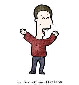 excited man cartoon