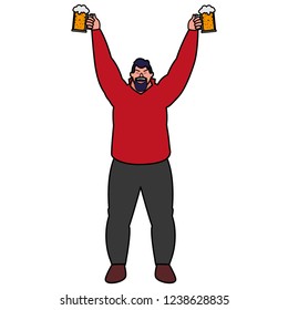 excited man design