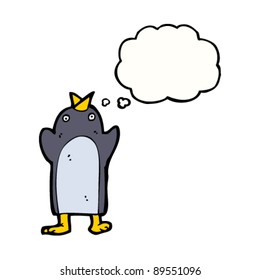 excited penguin cartoon character