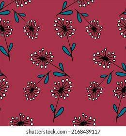 Begeistert um unser aktuelles Muster vorzustellen! Cute doodle Blumen in hellen Farben! Das Muster ist Vektorgrafik, skalierbar, editierbar und hochauflösend für die Web- und Drucknutzung. 