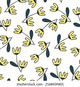 Begeistert um unser aktuelles Muster vorzustellen! Cute doodle Blumen in hellen Farben! Das Muster ist Vektorgrafik, skalierbar, editierbar und hochauflösend für die Web- und Drucknutzung. 