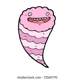 excited retro cloud cartoon