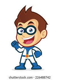Excited superhero