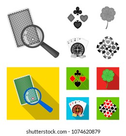 Excitement, casino, game and other web icon in monochrome,flat style. Cheating, entertainment, recreation, icons in set collection.