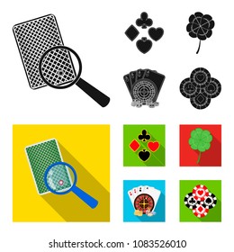 Excitement, casino, game and other web icon in black, flat style. Cheating, entertainment, recreation, icons in set collection.