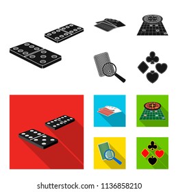 Excitement, casino, game and other web icon in black, flat style Magnifier, cheating, entertainment, icons in set collection.