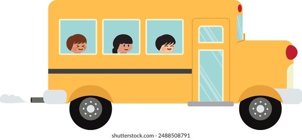 Excitement fills the bus as kids head to school, eager to learn and explore! Every day is a new adventure in knowledge and friendships.