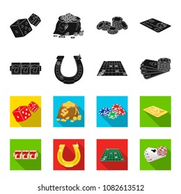 Excitement, recreation, hobby and other web icon in black,flet style., Casino, entertainment, institution icons in set collection.