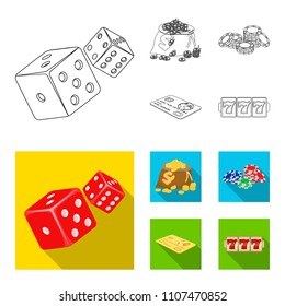 Excitement, recreation, hobby and other web icon in outline,flat style.Casino, institution, entertainment, icons in set collection.