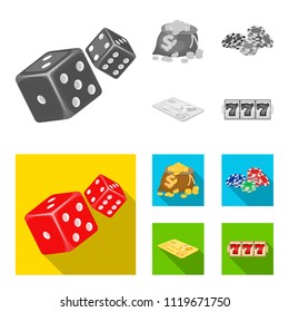 Excitement, recreation, hobby and other web icon in monochrome,flat style.Casino, institution, entertainment, icons in set collection.