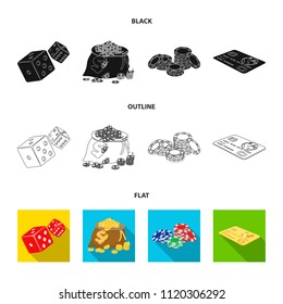 Excitement, recreation, hobby and other web icon in black,flat,outline style.Casino, institution, entertainment, icons in set collection.