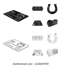 Excitement, recreation, hobby and other web icon in black,outline style., Casino, entertainment, institution icons in set collection.