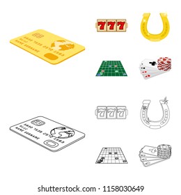 Excitement, recreation, hobby and other web icon in cartoon,outline style., Casino, entertainment, institution icons in set collection.