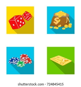 Excitement, recreation, hobby and other web icon in flat style.Casino, institution, entertainment, icons in set collection.