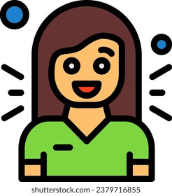 Excitement Vector Line Filled Icon Design