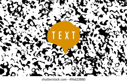 Exciting black and white arty stamp background with text field