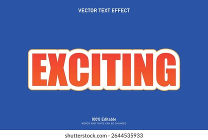 Exciting editable text effect. Text style template