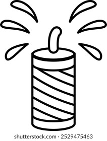 Exciting Firecrackers Icon Representing Celebration, Festivity, and Joy, Perfect for Highlighting Parties, Festivals, and Special Occasions with a Burst of Color and Sound.