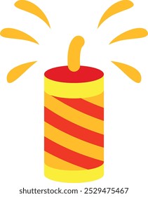 Exciting Firecrackers Icon Representing Celebration, Festivity, and Joy, Perfect for Highlighting Parties, Festivals, and Special Occasions with a Burst of Color and Sound.