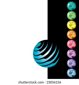 An exciting globe background in vector format with space for your text