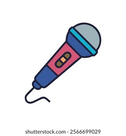 Exciting Karaoke Microphone Icon Illustration Design