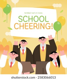 Exciting New Semester Student Uniform Illustration